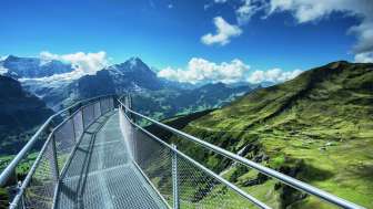 Prima passeggiata sulla scogliera di Tissot Grindelwald