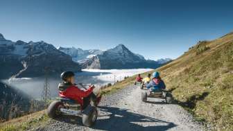 Vista sul mare di nebbia e sull'Eiger